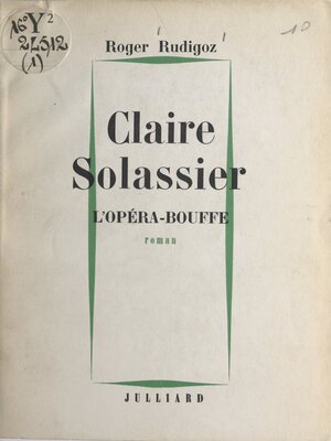 cover image of Claire Solassier (1)